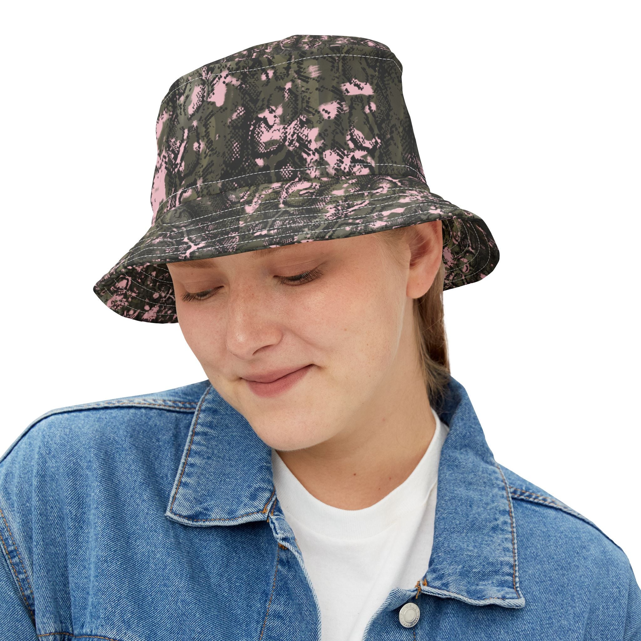 Camo Pink Bucket Hat - Stylish Summer Accessory for Outdoor Adventures